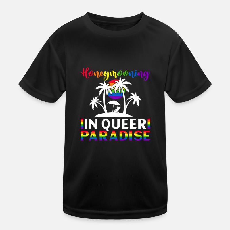 Gay Pride Hochzeit Homo-Ehe Kinder Funktions-T-Shirt