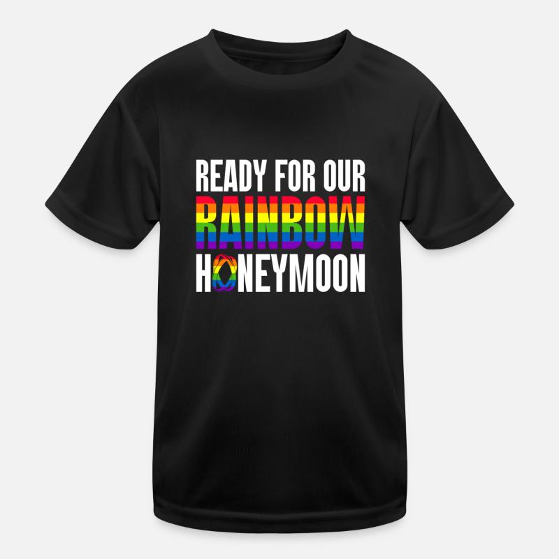 Gay Pride Hochzeit Homo-Ehe Kinder Funktions-T-Shirt