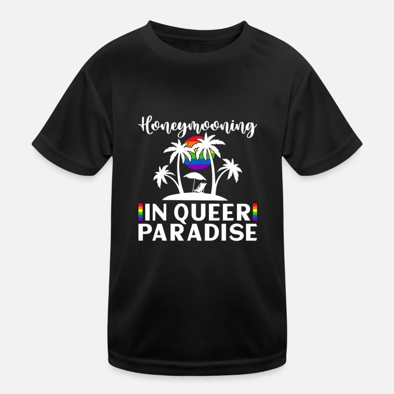 Gay Pride Hochzeit Homo-Ehe Kinder Funktions-T-Shirt