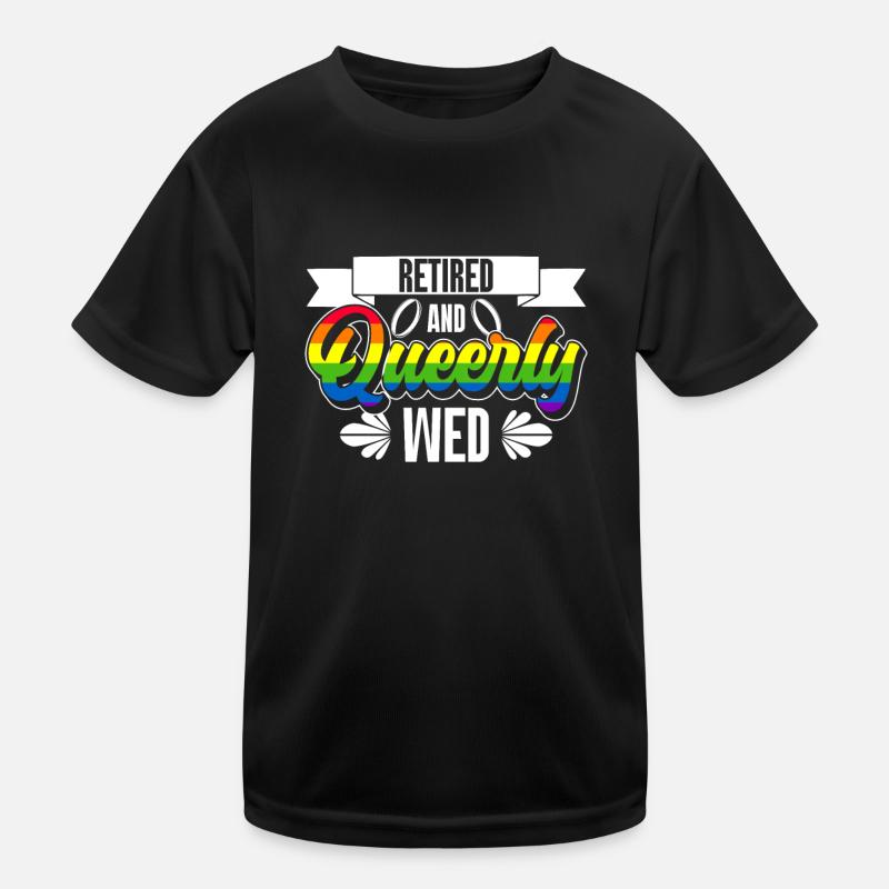 Gay Pride Hochzeit Homo-Ehe Kinder Funktions-T-Shirt