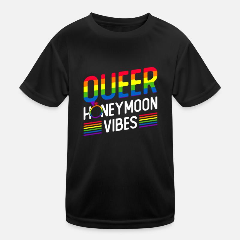 Gay Pride Hochzeit Homo-Ehe Kinder Funktions-T-Shirt