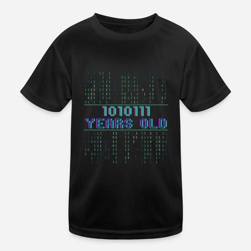 87e anniversaire 87 ans Codeur de code binaire T-shirt sport Enfant