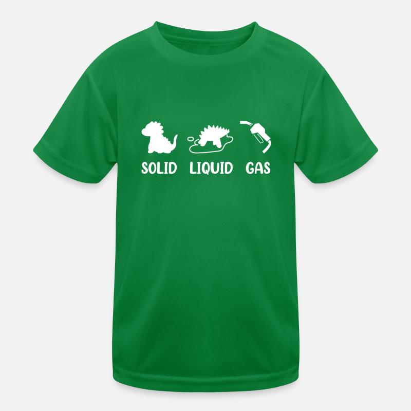 Gaz liquide solide Dinosaure Fuel Evolution T-shirt sport Enfant