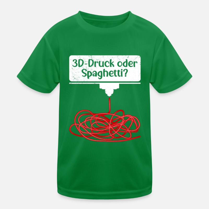 3D-Druck oder Spaghetti 3D Drucken Fail Kinder Funktions-T-Shirt