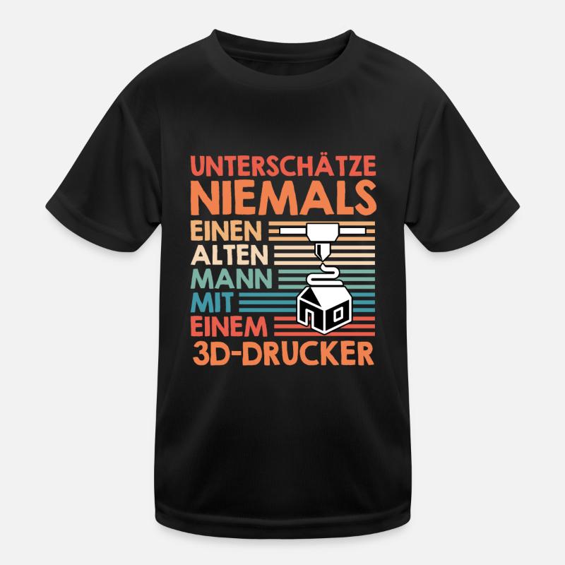 3D Druck Unterschätz Niemals einen Alten Mann mit Kinder Funktions-T-Shirt