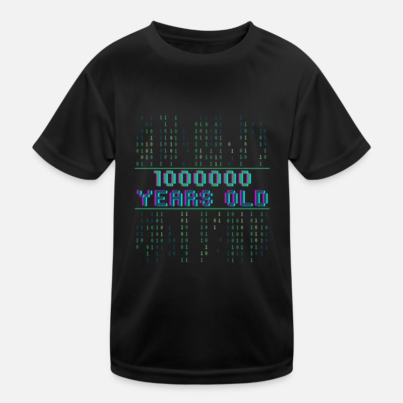 64th Birthday 64 years old Binary Code Coder Kids Functional T-Shirt