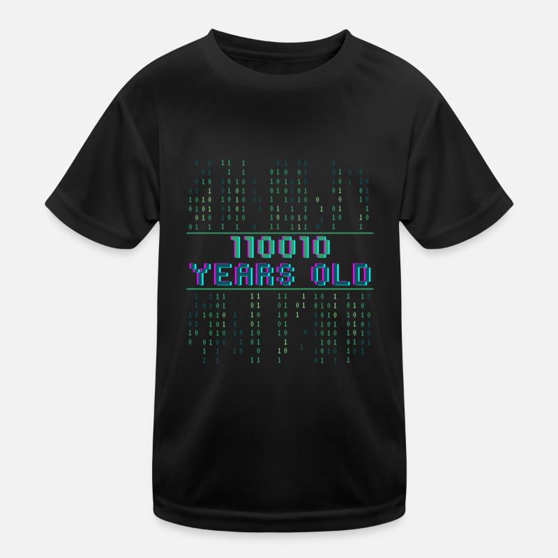 50th Birthday 50 Year Old Binary Code Coder Kids Functional T-Shirt