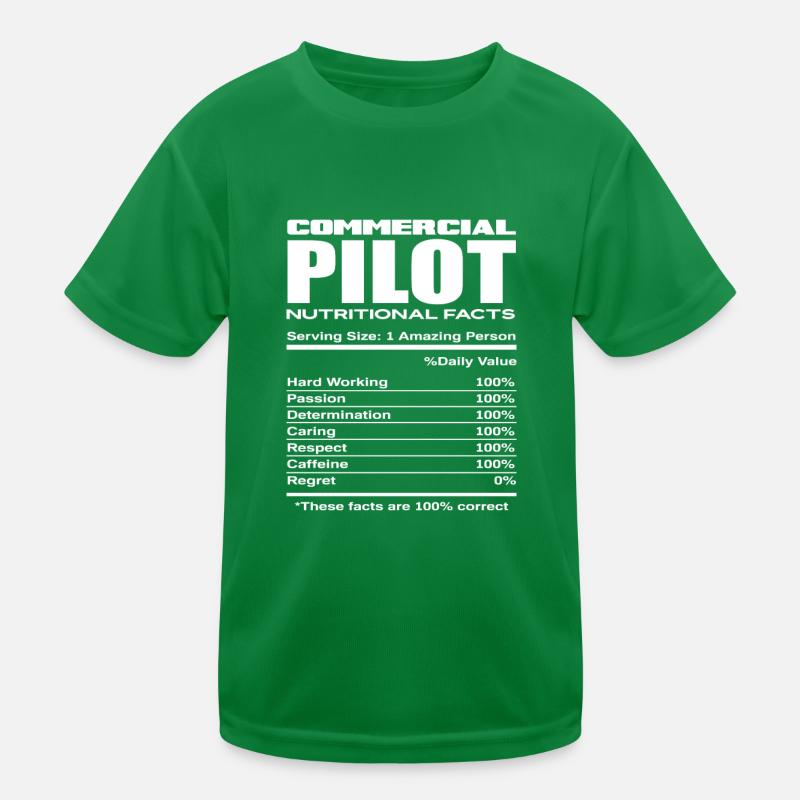 Commercial Pilot Pilot Profession Kids Functional T-Shirt