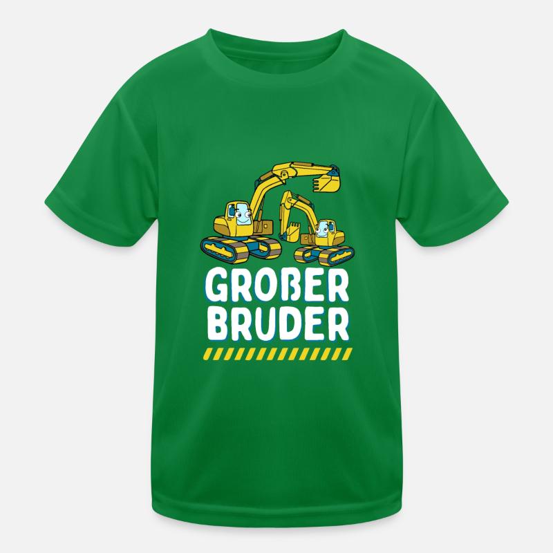 Großer Bruder 2024 Bagger Kinder Funktions-T-Shirt