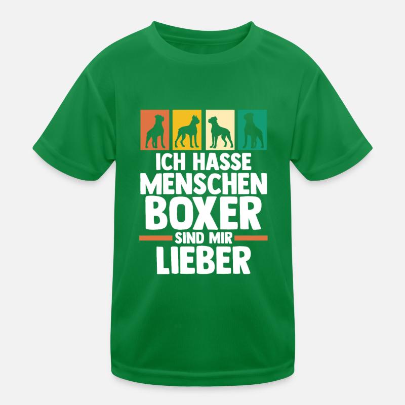 Hund Deutscher Boxer Kinder Funktions-T-Shirt