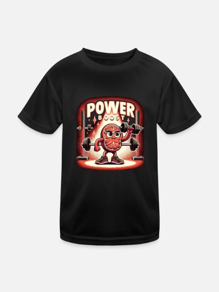 Rotlichttherapie Low-level-lasertherapie Für Die - Kinder Funktions-T-Shirt - Schwarz - Vorne