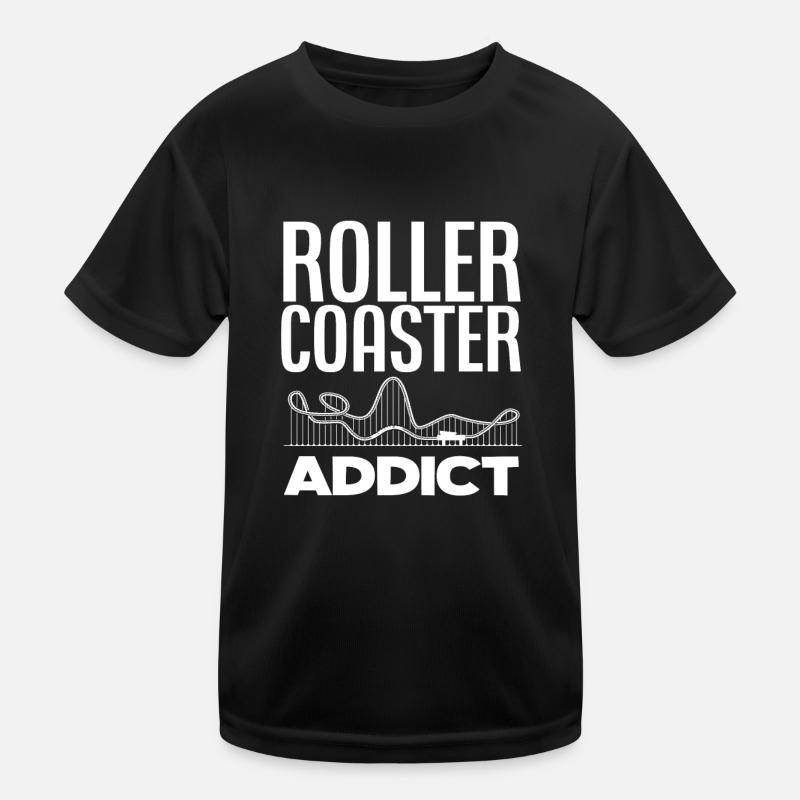Rutsjebane vanedannende rutsjebaner gave - Funktionsshirt til børn - sort