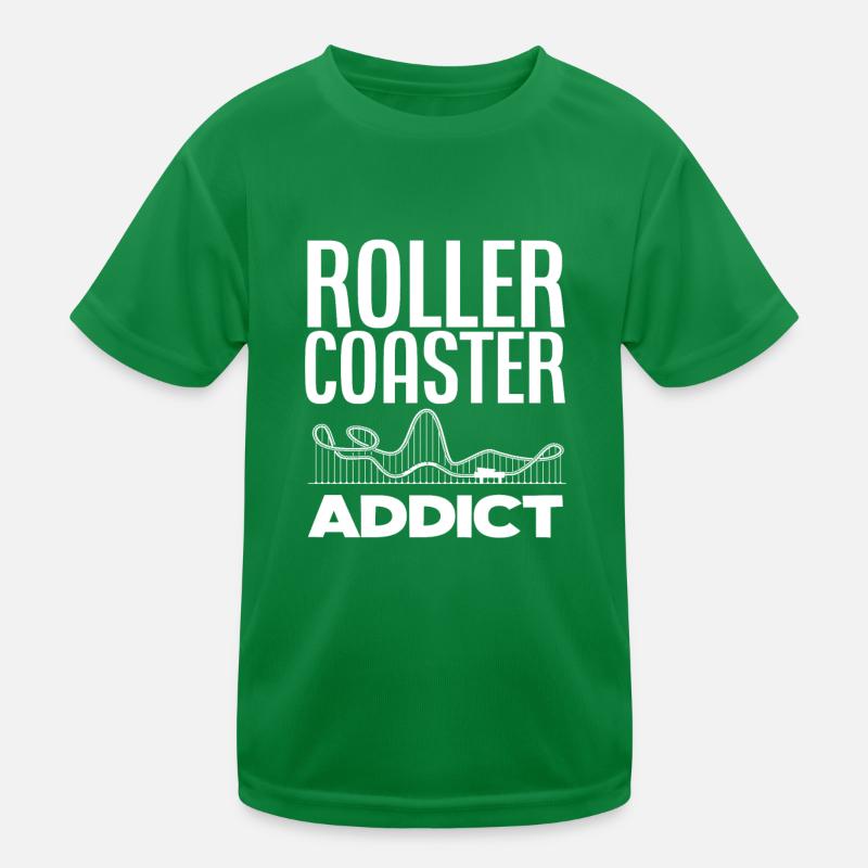 Roller Coaster Addictive Roller Coasters Gift Kids Functional T-Shirt