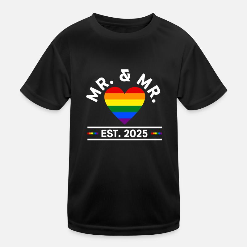 Gay Pride Hochzeit 2025 Homo-Ehe Kinder Funktions-T-Shirt