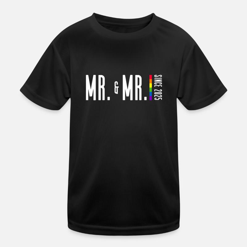 Gay Pride Hochzeit 2025 Homo-Ehe Kinder Funktions-T-Shirt