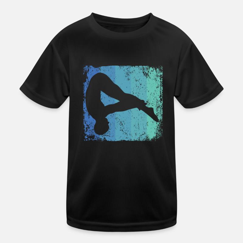 Synchronisierter Wassertaucher High Diver Kinder Funktions-T-Shirt