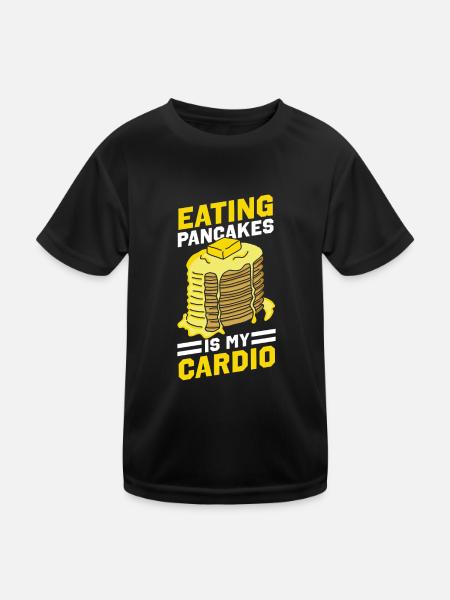 Amateur de crêpes Les enfants mangent des crêpes - T-shirt sport Enfant - noir - Devant