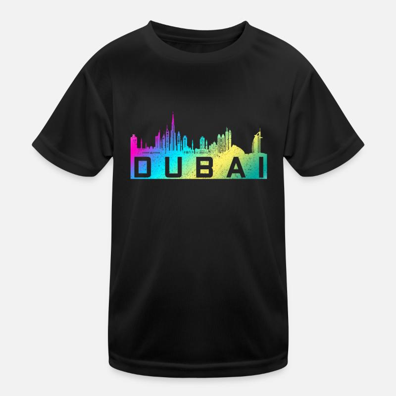 Dubai Skyline UAE Souvenir Kinder Funktions-T-Shirt