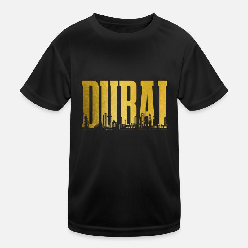 Dubai Skyline UAE Souvenir Kids Functional T-Shirt