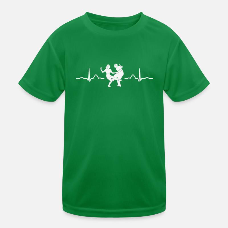 Dancing Heartbeat Swing 60s Boogie Woogie Kids Functional T-Shirt