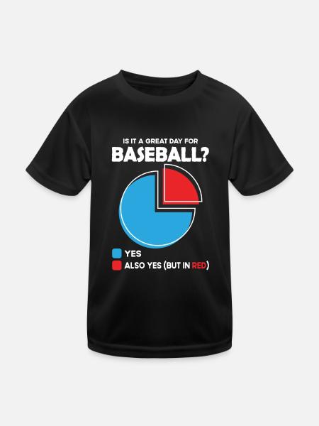 Est-ce un grand jour pour le baseball ? - T-shirt sport Enfant - noir - Devant