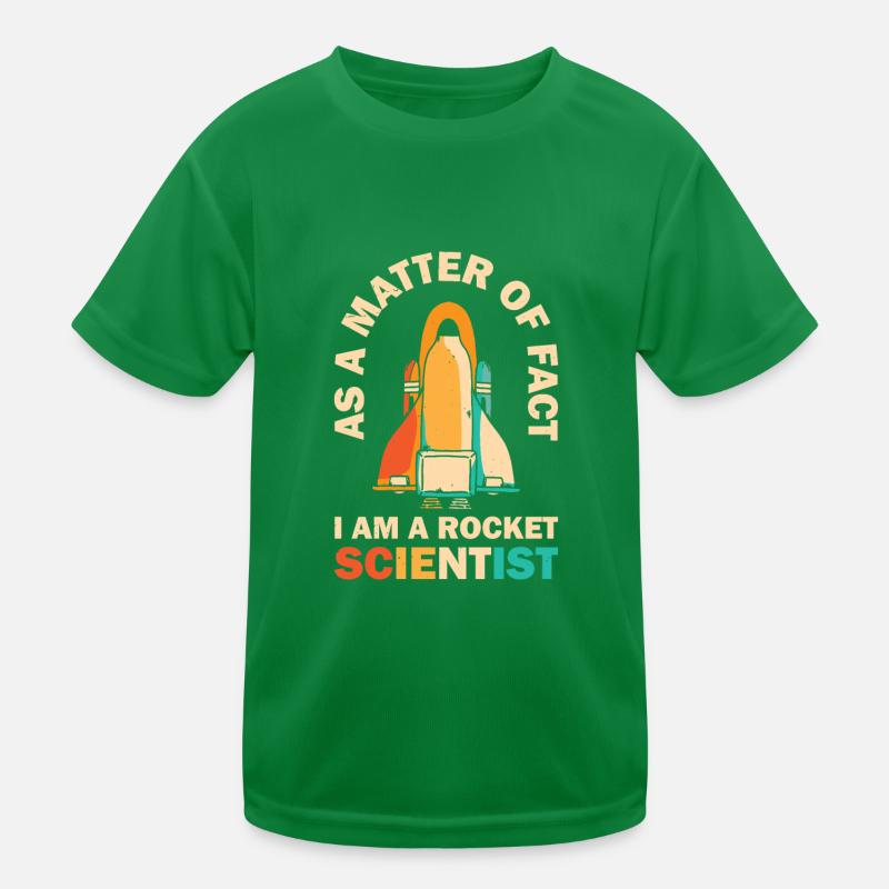Retro Rocket Scientist Spaceman Space Shuttle Kids Functional T-Shirt