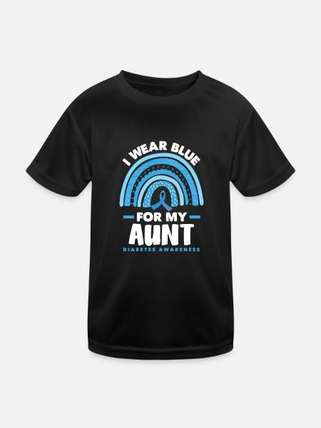 T1D Diabetes Type 1 Diabetic Gift - Kids Functional T-Shirt - black - Front