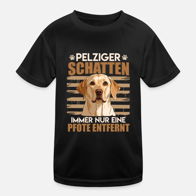 Labrador Herrchen PELZIGER SCHATTEN Labrador Kinder Funktions-T-Shirt