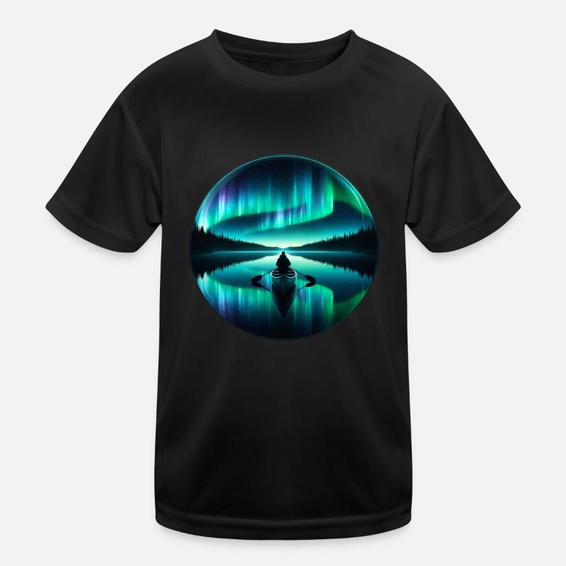Polarlicht-aurora-verfolger Alaska Wilderness Kinder Funktions-T-Shirt