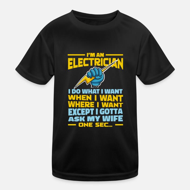 Electrician, Electronics Technician Kids Functional T-Shirt