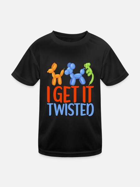 Balloon Animal Balloon Twisting - Kids Functional T-Shirt - black - Front