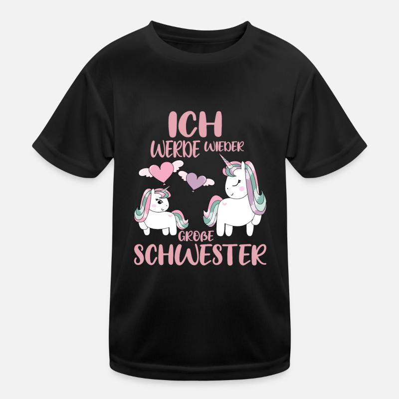 Soon again big sister announce unicorns Kids Functional T-Shirt