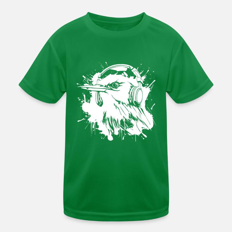 Kolibri Kopfhörer Kinder Funktions-T-Shirt