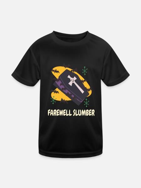 Death Coffin Goth Casket Spooky Halloween Vampires - Kids Functional T-Shirt - black - Front