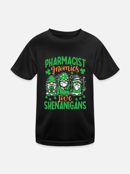Apothecary St. Patrick's Day Costume - Kids Functional T-Shirt - black - Front