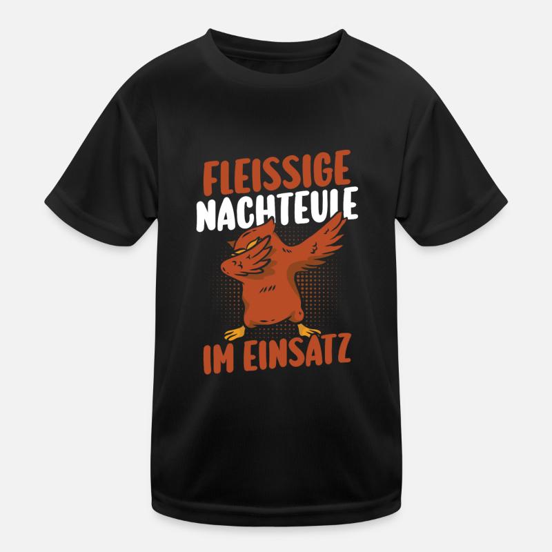 Fleißige Nachteule Nachtschicht Kinder Funktions-T-Shirt