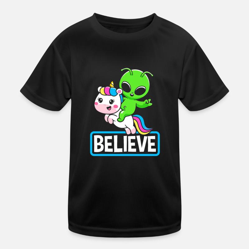 Alien Einhorn Geschenk Science Fiction Kinder Funktions-T-Shirt