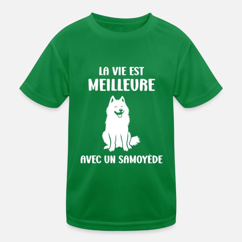 Humour Chien Samoyède T-shirt sport Enfant
