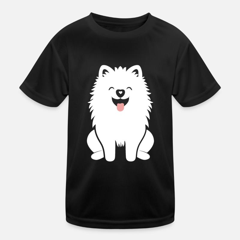 Samojede - Kinder Funktions-T-Shirt - Schwarz