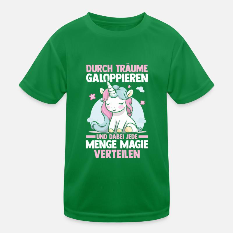Einhorn Kinder Funktions-T-Shirt