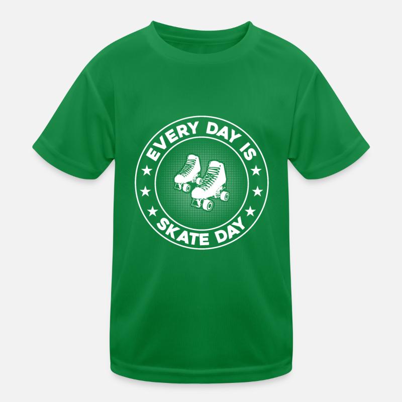 Every Day Is Skate Day - Roller Skating Roller Ska Kids Functional T-Shirt