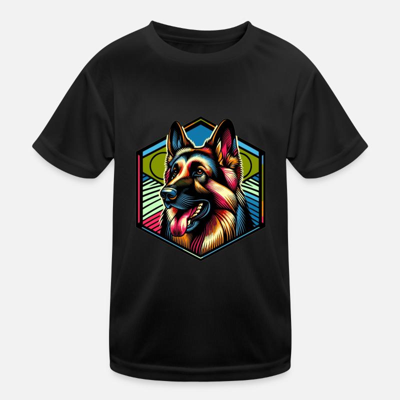 deutschen Schäferhund Kinder Funktions-T-Shirt
