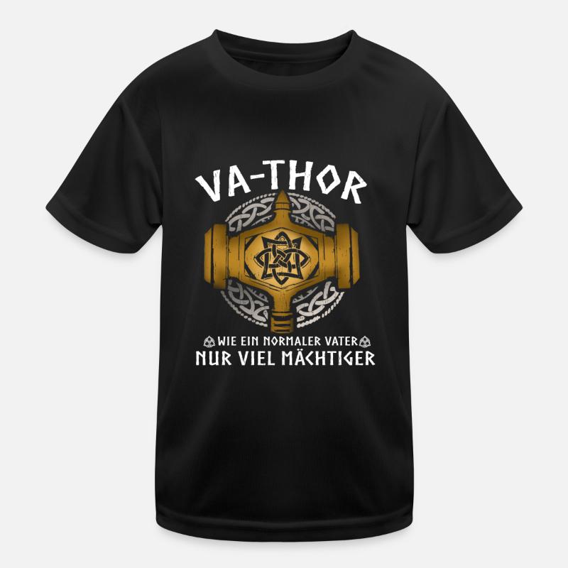 Vathor - Vatertag Vatertagsgeschenk Wikinger Kinder Funktions-T-Shirt