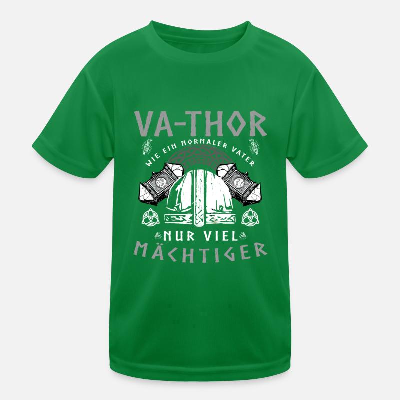 Vathor - Vatertag Vatertagsgeschenk Wikinger Kinder Funktions-T-Shirt