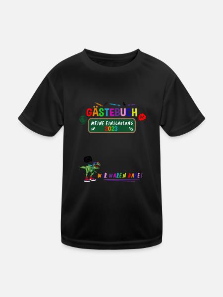 Guestbook My Enrolment Guest List Pupils - Kids Functional T-Shirt - black - Front