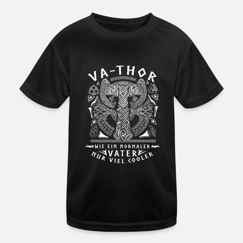 Vathor - Vatertag Vatertagsgeschenk Wikinger Kinder Funktions-T-Shirt