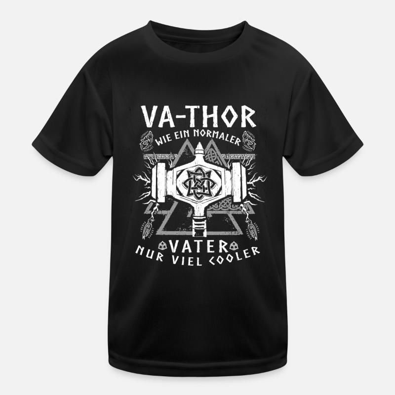 Vathor - Vatertag Vatertagsgeschenk Wikinger Kinder Funktions-T-Shirt