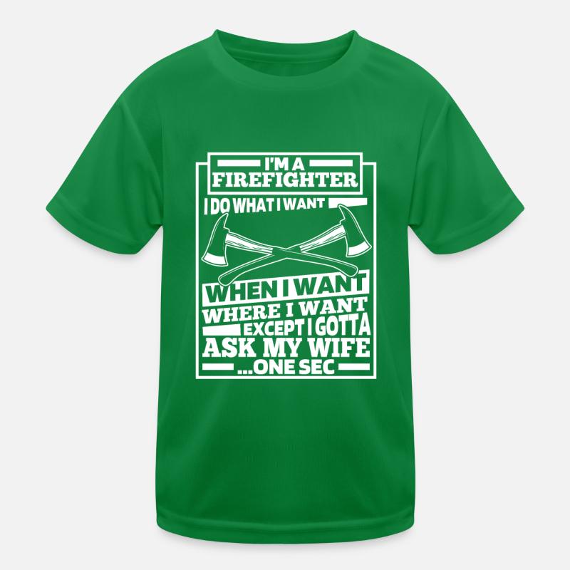 Fireman Kids Functional T-Shirt