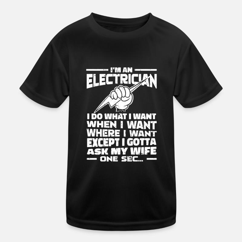 Electrician, Electronics Technician Kids Functional T-Shirt