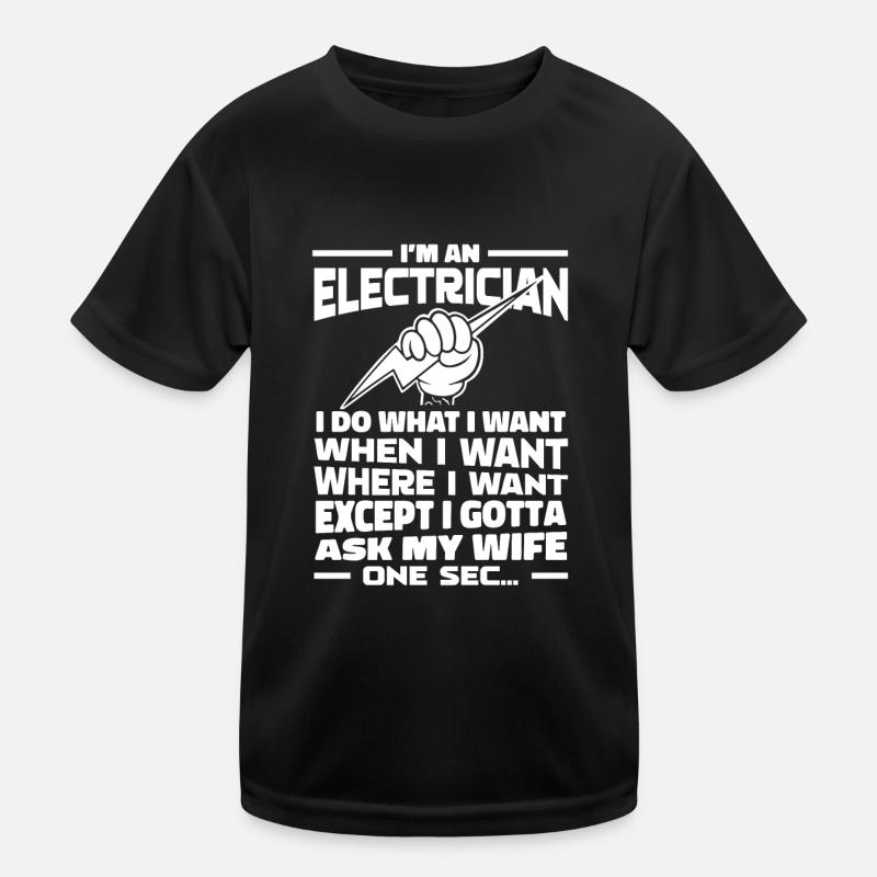 Electrician, Electronics Technician Kids Functional T-Shirt